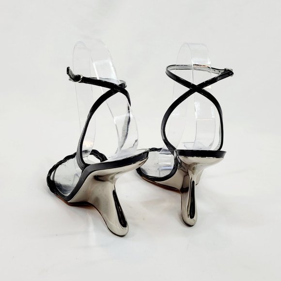 Giuseppe Zanotti Black and Silver Garconne Sandal - Picture 4 of 5